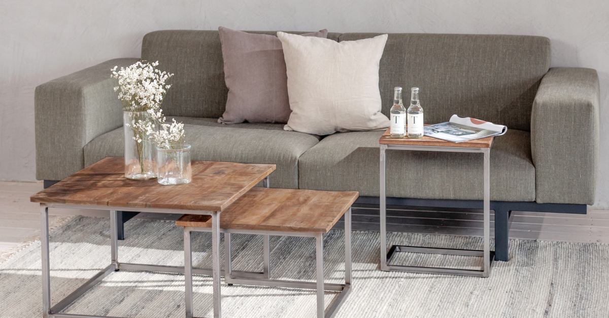 Wohnlust Couchtisch 2er Set eckig