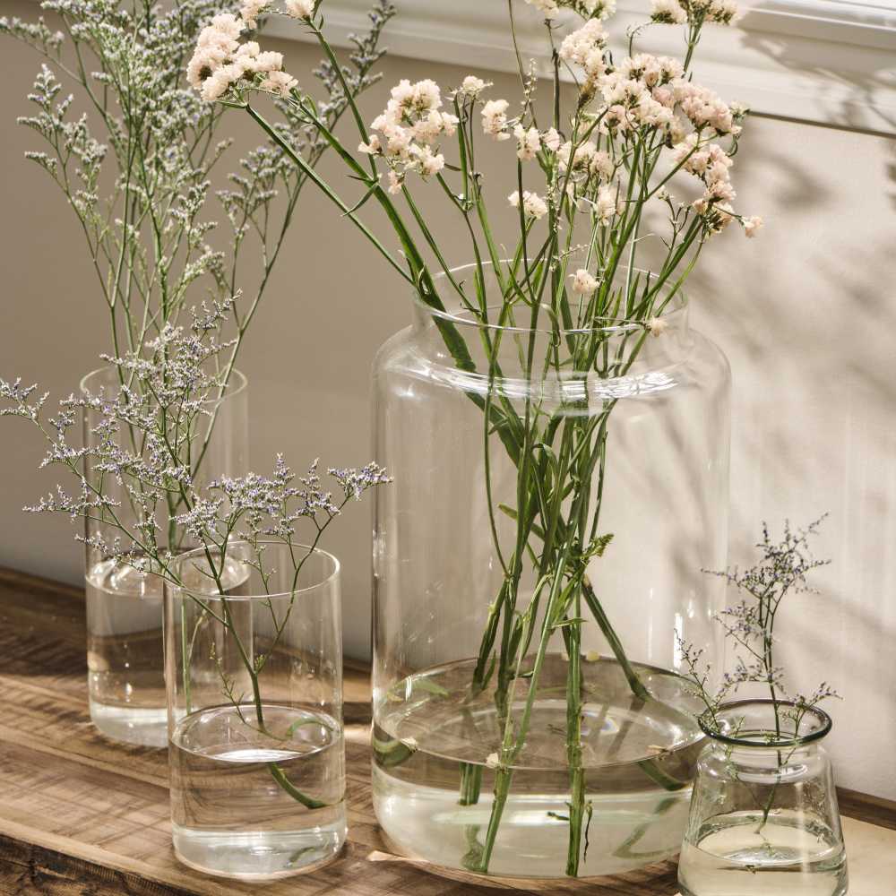 Ib Laursen Vase Glas, H: 21,5 Ø: 10