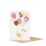 Bunte Ballonkarte. Zur Hochzeit