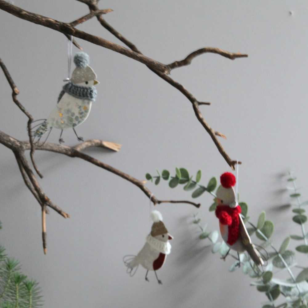 good old friends Wintervögel. Rotkehlchen. Roter Schal.