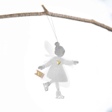Mini Winterfeen. Goldenes Herz.