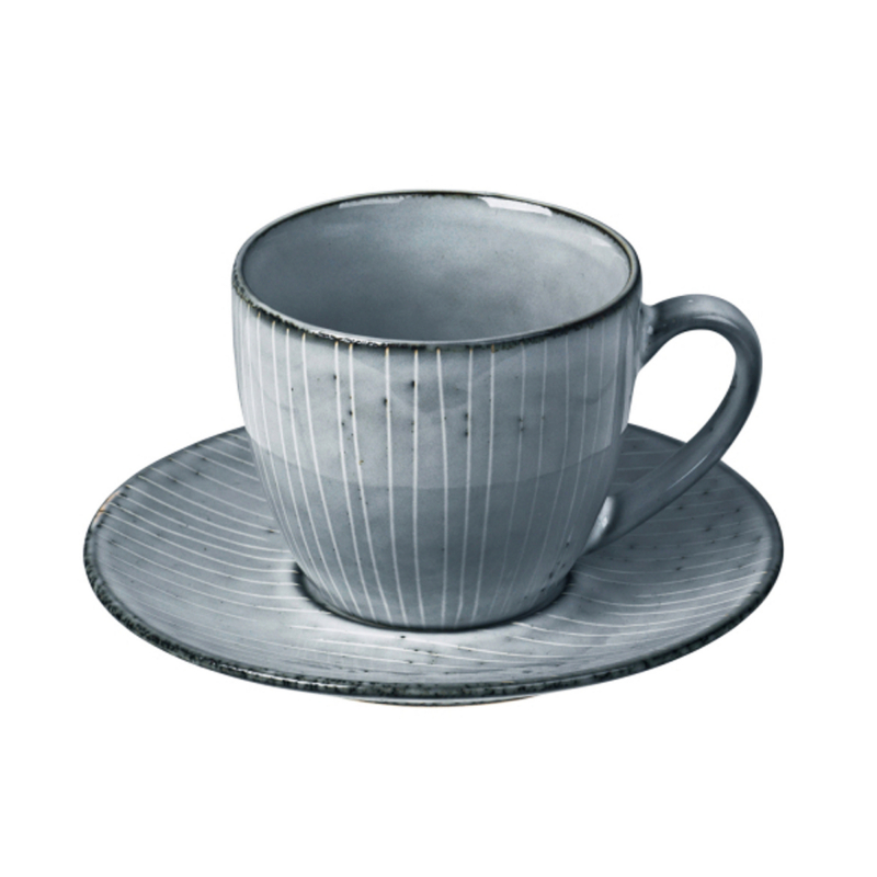 Broste Copenhagen Tasse 'Nordic Coal' – Anthrazit-schwarz, Spülmaschinengeeignet, Mit Henkel